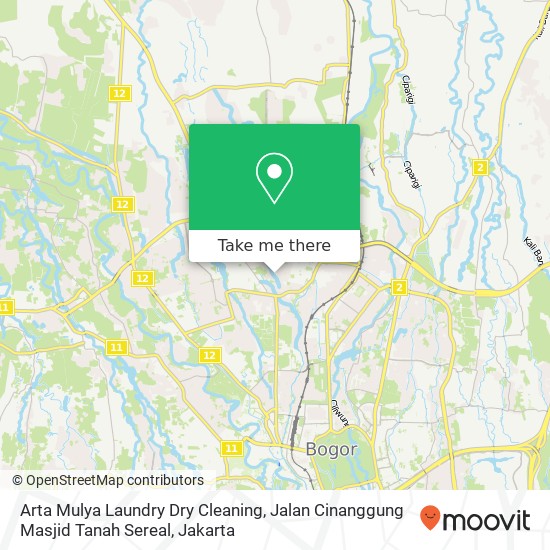 Arta Mulya Laundry Dry Cleaning, Jalan Cinanggung Masjid Tanah Sereal map