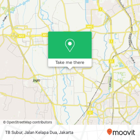 TB Subur, Jalan Kelapa Dua map