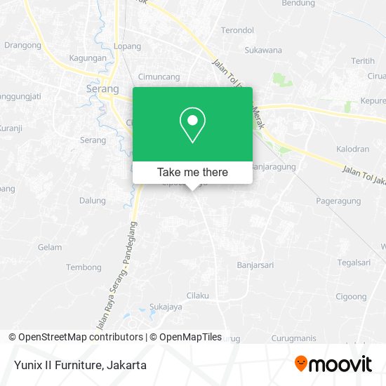 Yunix II Furniture, Jalan Raya Serang-Petir map