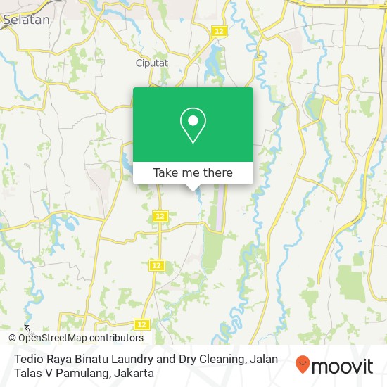 Tedio Raya Binatu Laundry and Dry Cleaning, Jalan Talas V Pamulang map