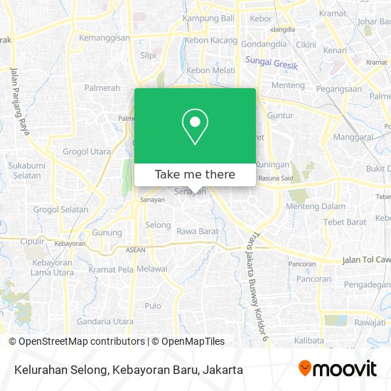 Kelurahan Selong, Kebayoran Baru map