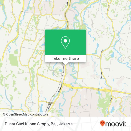 Pusat Cuci Kiloan Simply, Beji map