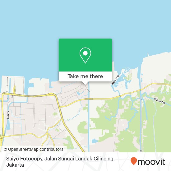 Saiyo Fotocopy, Jalan Sungai Landak Cilincing map