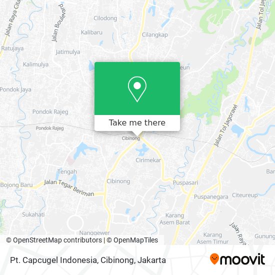 Pt. Capcugel Indonesia, Cibinong map