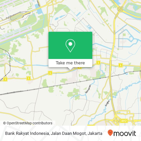 Bank Rakyat Indonesia, Jalan Daan Mogot map