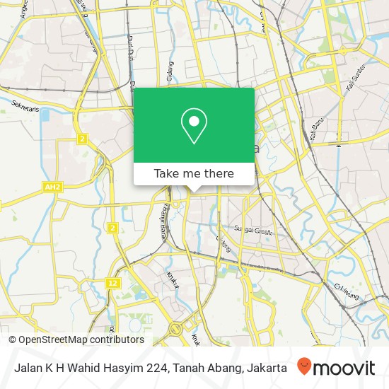 Jalan K H Wahid Hasyim 224, Tanah Abang map