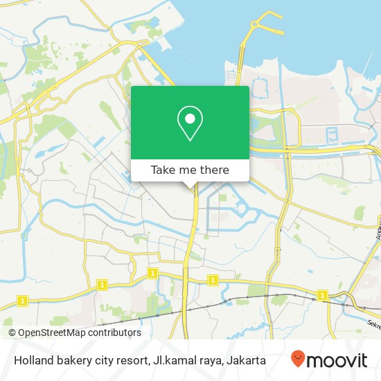 Holland bakery city resort, Jl.kamal raya map