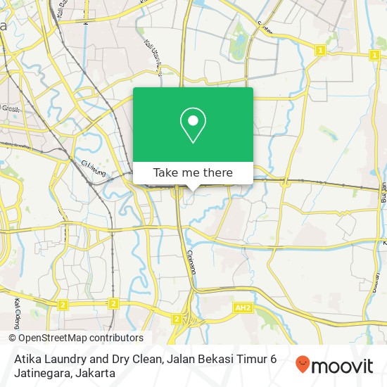 Atika Laundry and Dry Clean, Jalan Bekasi Timur 6 Jatinegara map