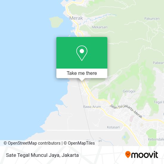 Sate Tegal Muncul Jaya, Jalan Raya Merak map