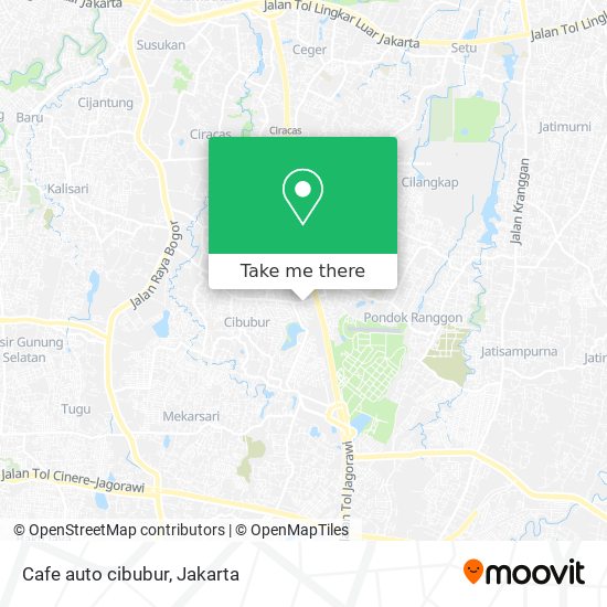 Cafe auto cibubur map