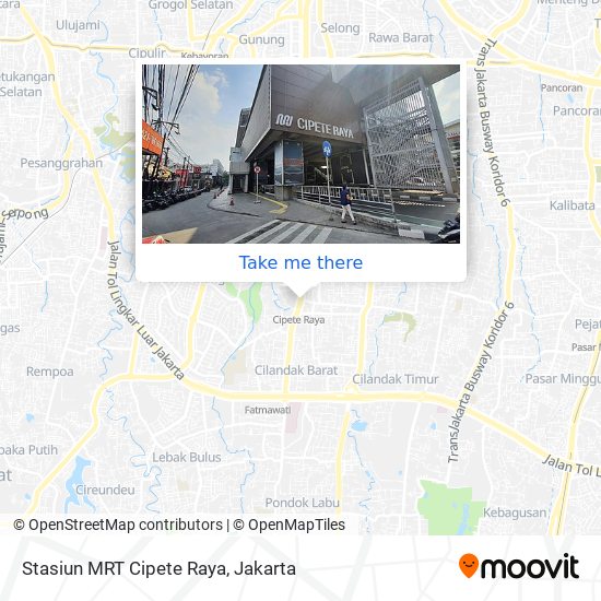 Stasiun MRT Cipete Raya map