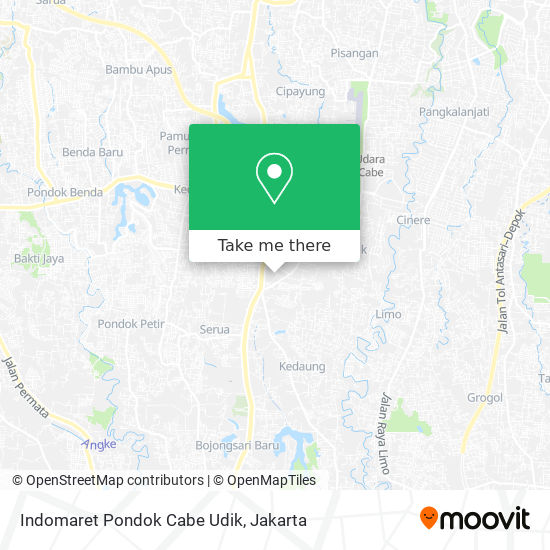 Indomaret Pondok Cabe Udik map