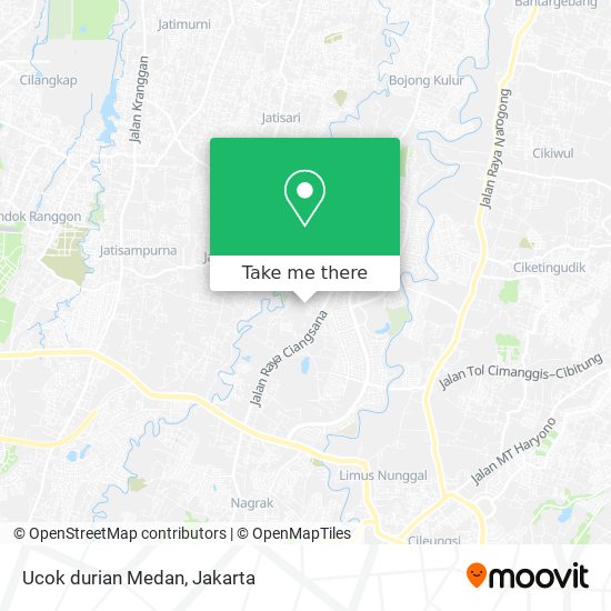 Ucok durian Medan map