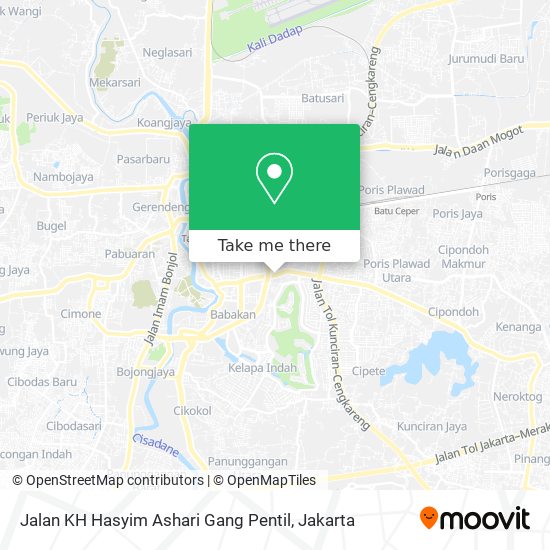 Jalan KH Hasyim Ashari Gang Pentil map