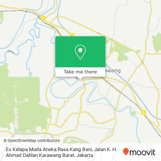 Es Kelapa Muda Aneka Rasa Kang Bani, Jalan K. H. Ahmad Dahlan Karawang Barat map