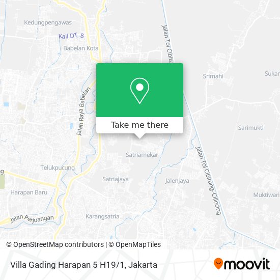 Villa Gading Harapan 5 H19/1 map