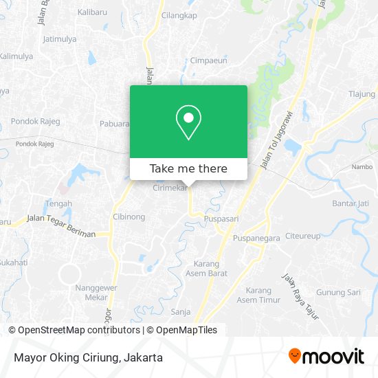 Mayor Oking Ciriung map