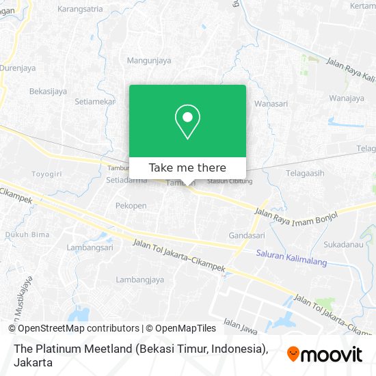 The Platinum Meetland (Bekasi Timur, Indonesia) map