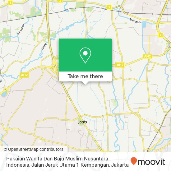 Pakaian Wanita Dan Baju Muslim Nusantara Indonesia, Jalan Jeruk Utama 1 Kembangan map