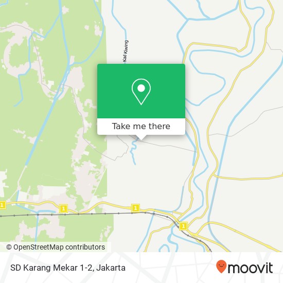 SD Karang Mekar 1-2, Kedungwaringin map