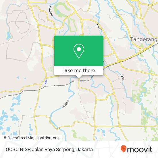 OCBC NISP, Jalan Raya Serpong map