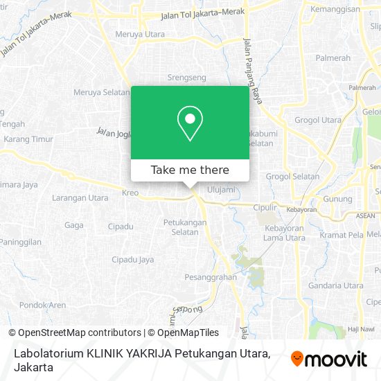 Labolatorium KLINIK YAKRIJA Petukangan Utara map