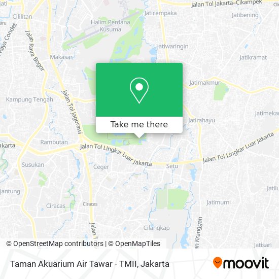 Taman Akuarium Air Tawar - TMII map
