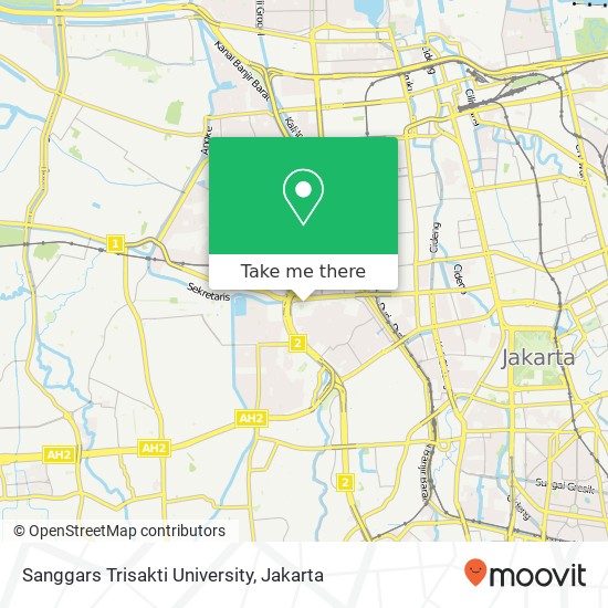 Sanggars Trisakti University map