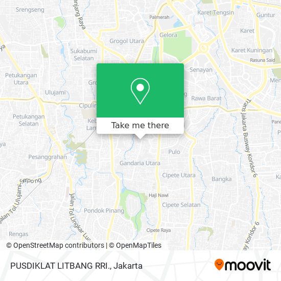 PUSDIKLAT LITBANG RRI. map