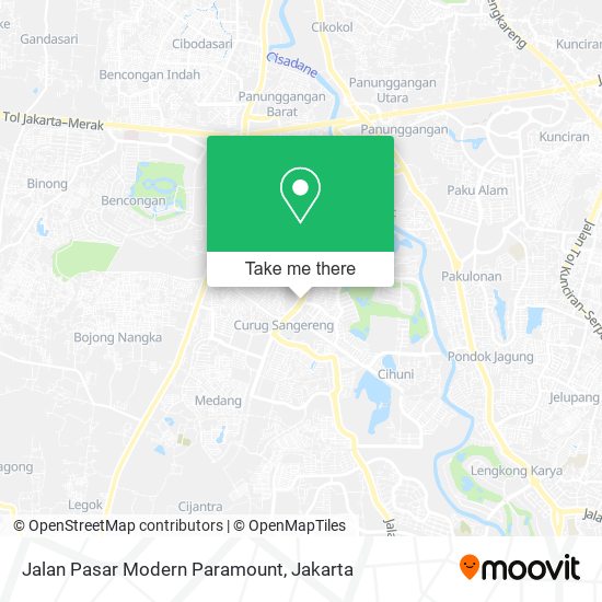 Jalan Pasar Modern Paramount map