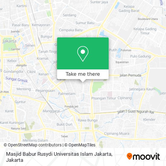 Masjid Babur Rusydi Universitas Islam Jakarta map