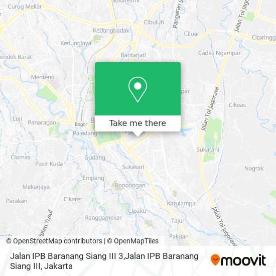 Jalan IPB Baranang Siang III 3,Jalan IPB Baranang Siang III map