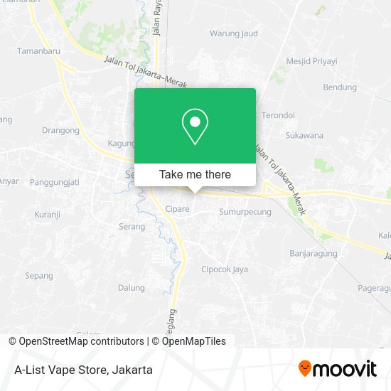 A-List Vape Store, Jalan KH Sohari map