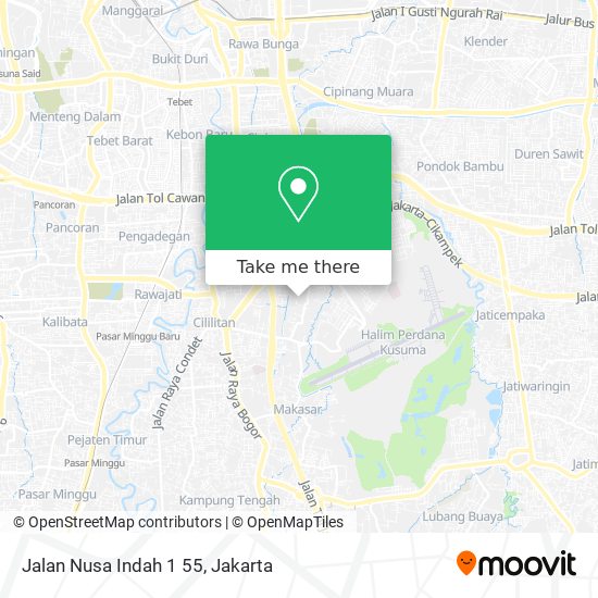 Jalan Nusa Indah 1 55 map