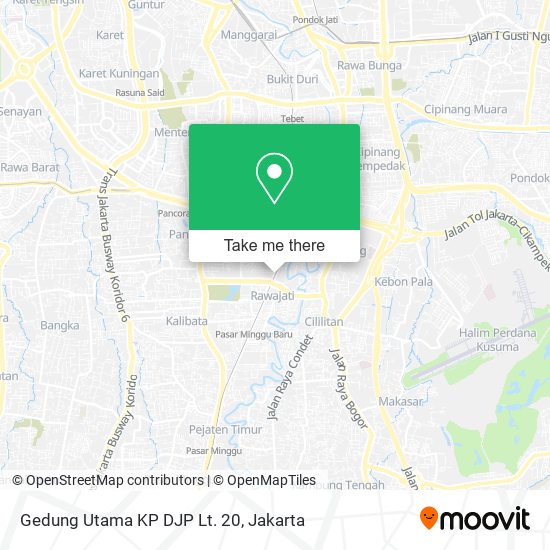 Gedung Utama KP DJP Lt. 20 map