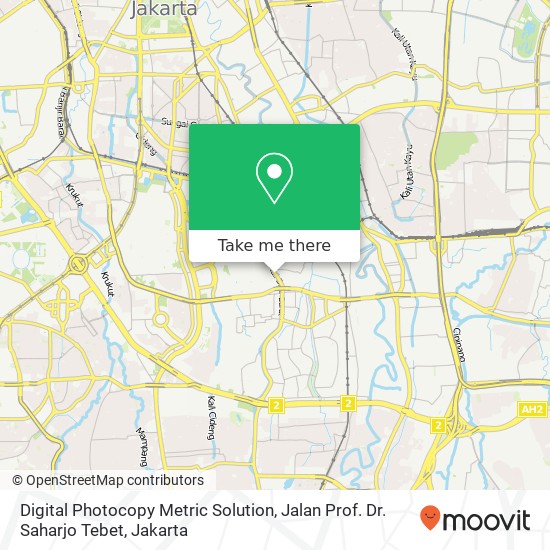 Digital Photocopy Metric Solution, Jalan Prof. Dr. Saharjo Tebet map