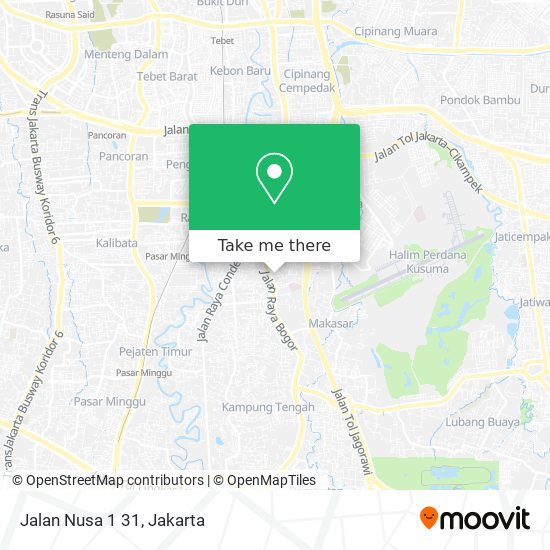Jalan Nusa 1 31 map