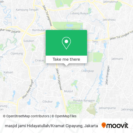 masjid jami Hidayatullah / Kramat Cipayung map