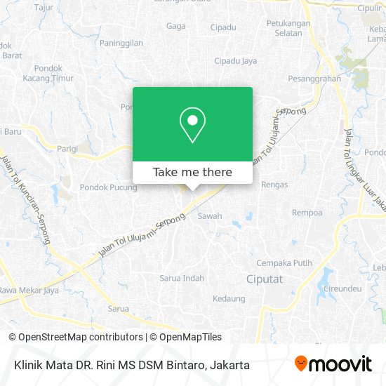 Klinik Mata DR. Rini MS DSM Bintaro map