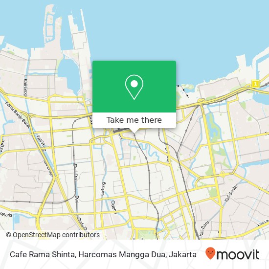 Cafe Rama Shinta, Harcomas Mangga Dua map