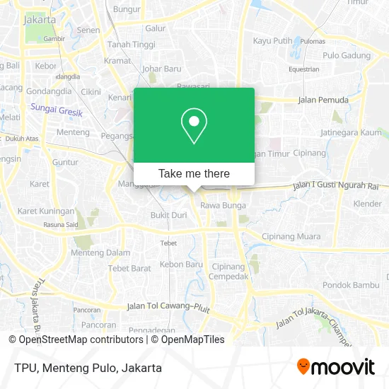TPU, Menteng Pulo map