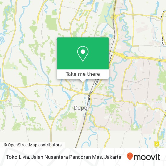 Toko Livia, Jalan Nusantara Pancoran Mas map