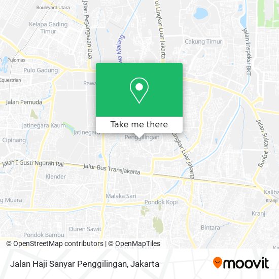 Jalan Haji Sanyar Penggilingan map