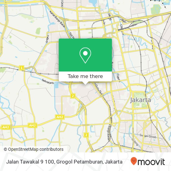 Jalan Tawakal 9 100, Grogol Petamburan map