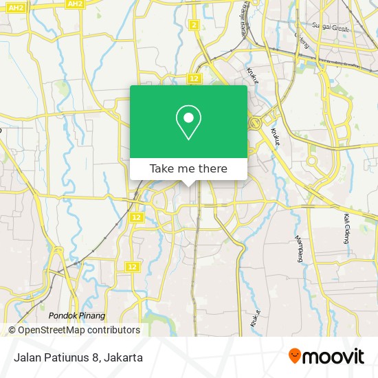 Jalan Patiunus 8 map