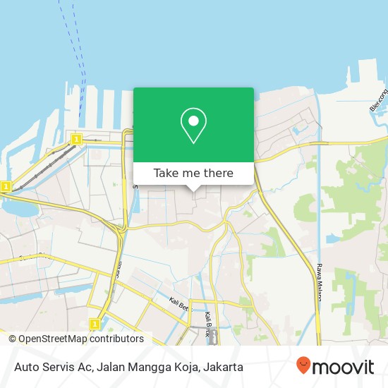 Auto Servis Ac, Jalan Mangga Koja map