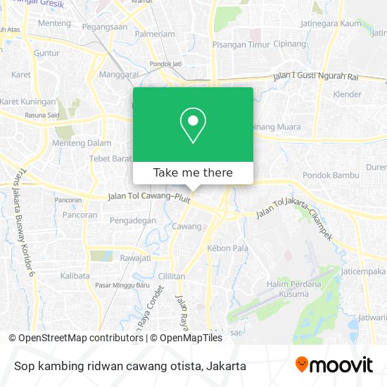 Sop kambing ridwan cawang otista map