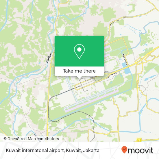 Kuwait internatonal airport, Kuwait map