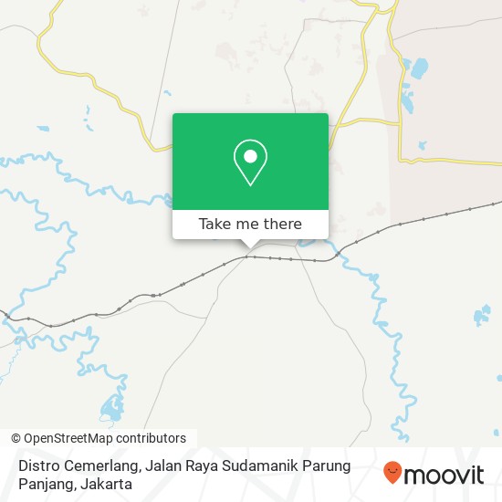 Distro Cemerlang, Jalan Raya Sudamanik Parung Panjang map