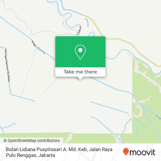 Bidan Lidiana Puspitasari A. Md. Keb, Jalan Raya Pulo Renggas map